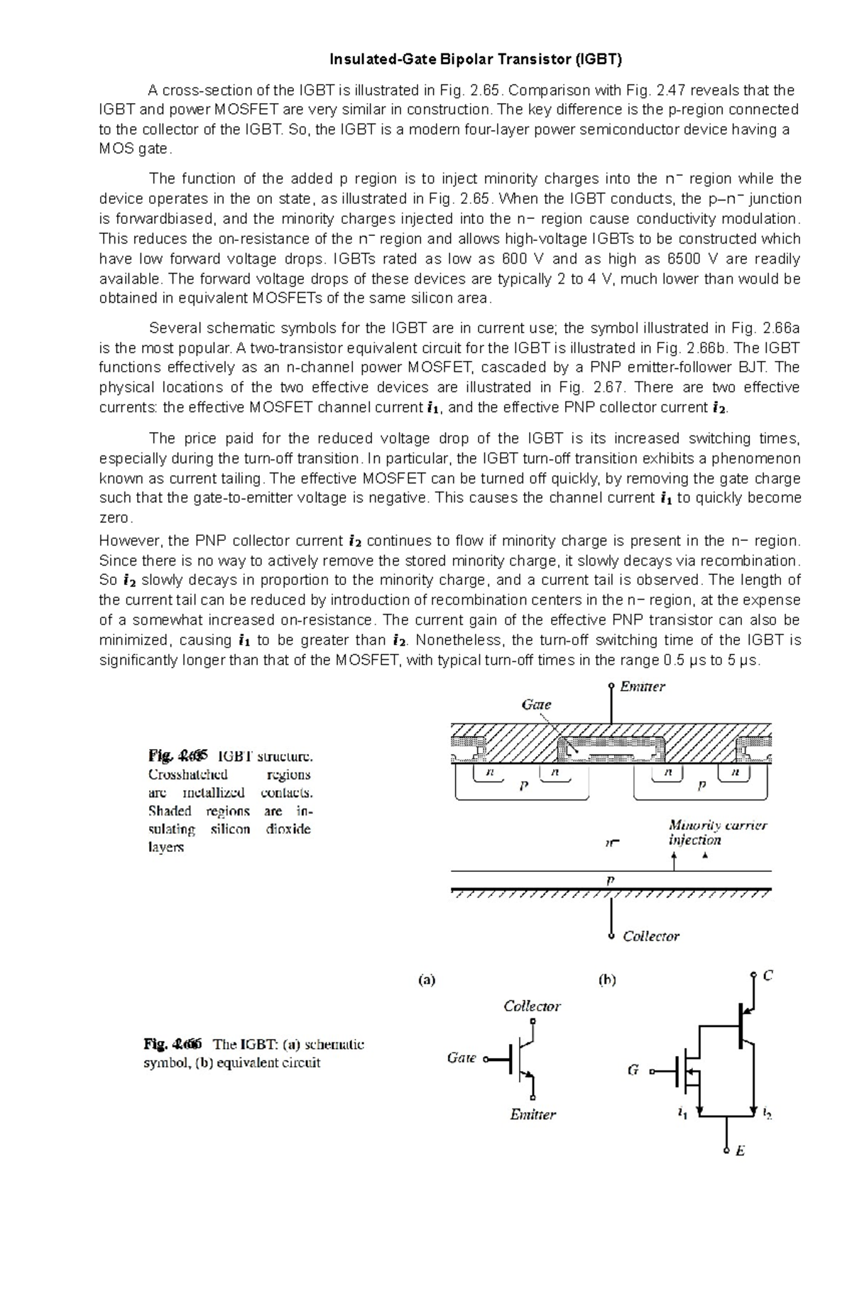 InsulatedGate Bipolar Transistor (IGBT) 2. Comparison with Fig. 2