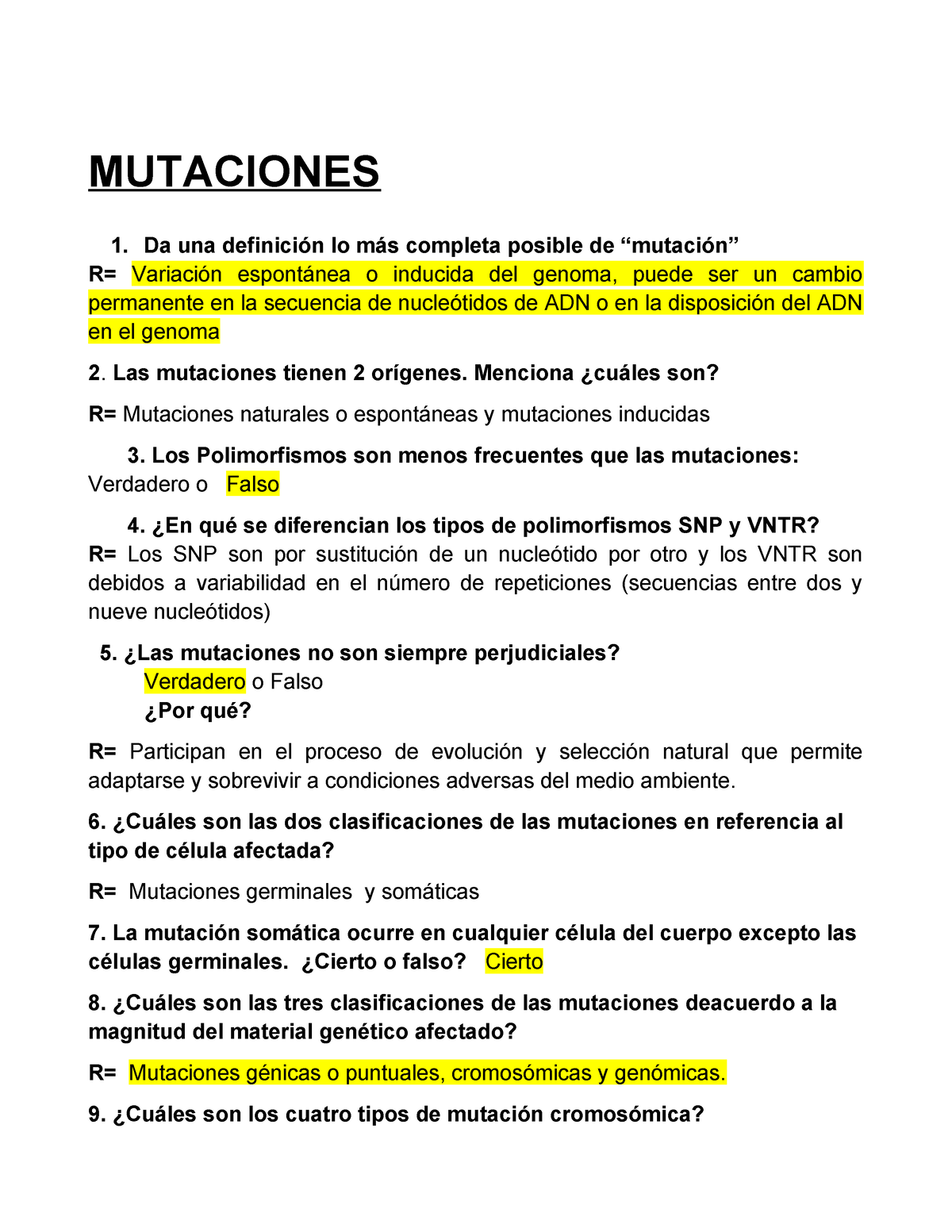 Guia 2 Parcial Biomole - MUTACIONES Da Una Definición Lo Más Completa ...