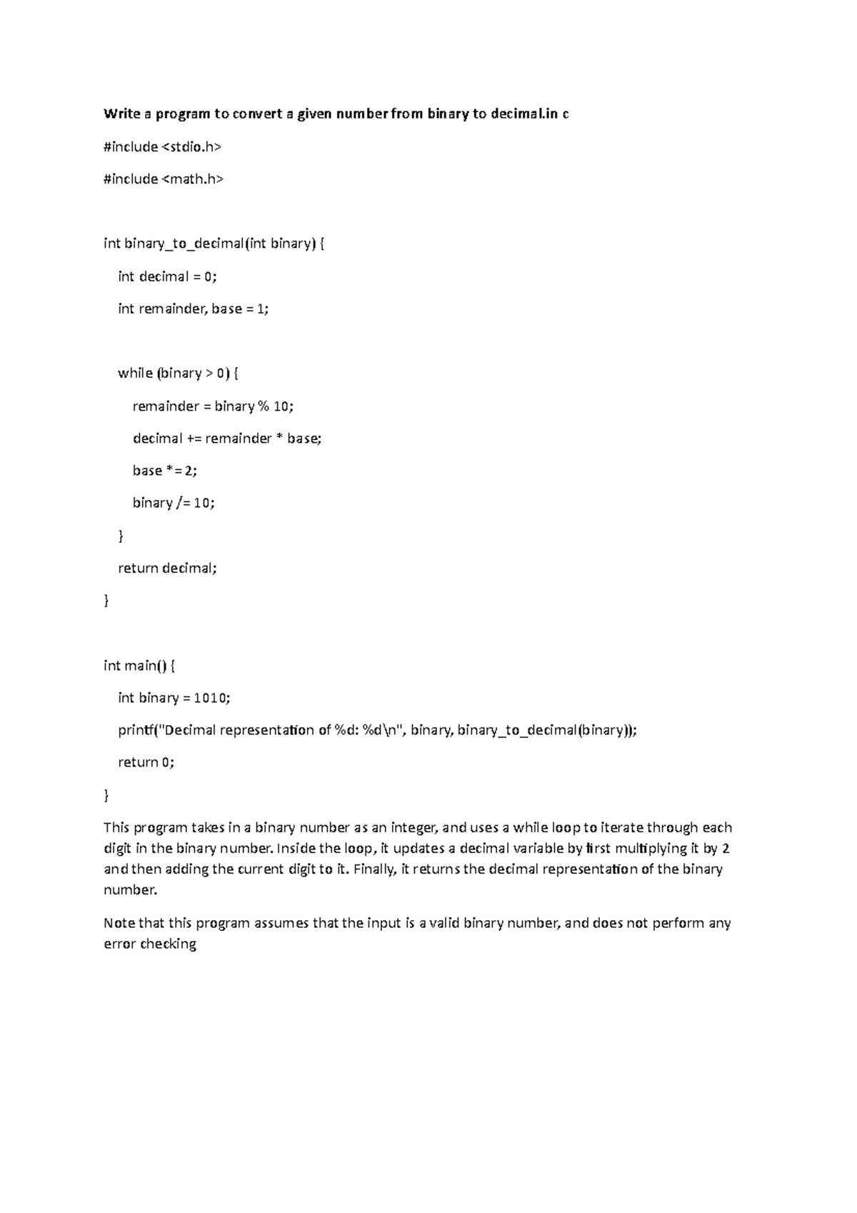 c-decimal-write-a-program-to-convert-a-given-number-from-binary-to