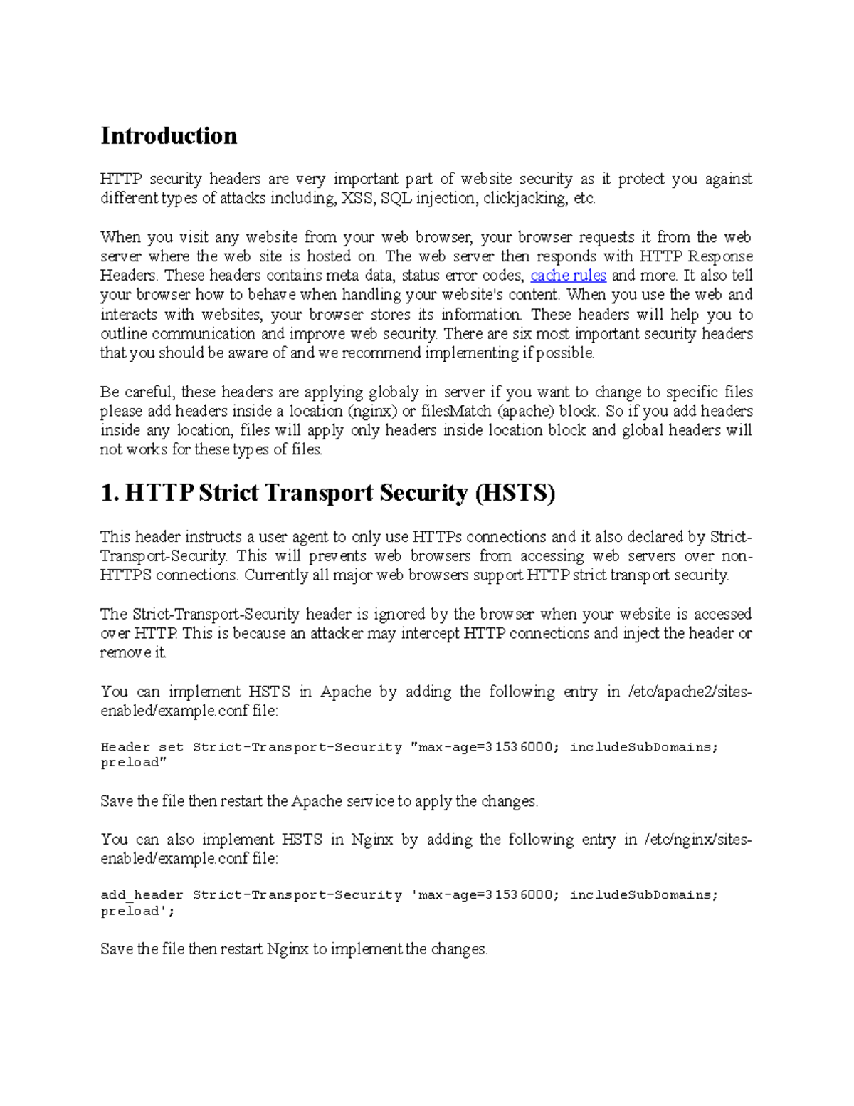 How to configure Security Headers in Nginx and Apache - Introduction ...