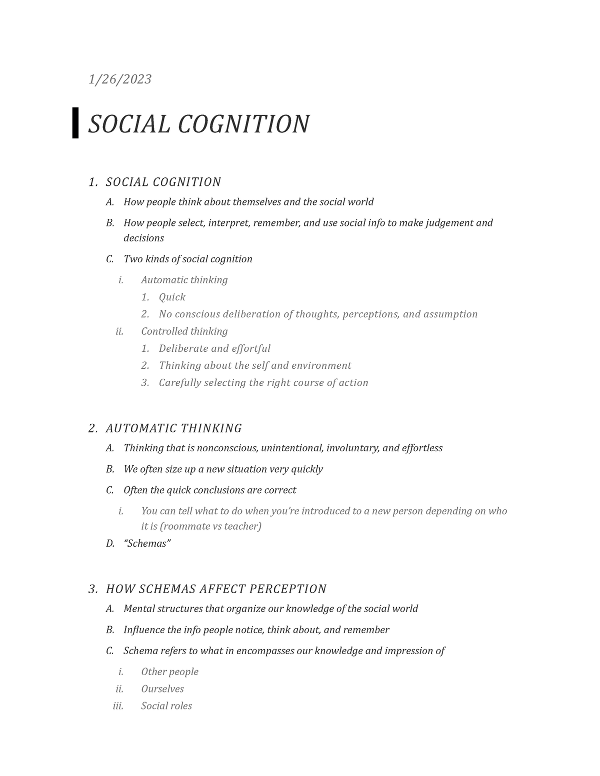 Social Cognition Bkp 126 Social Cognition 1 Social Cognition A How People Think About 1346