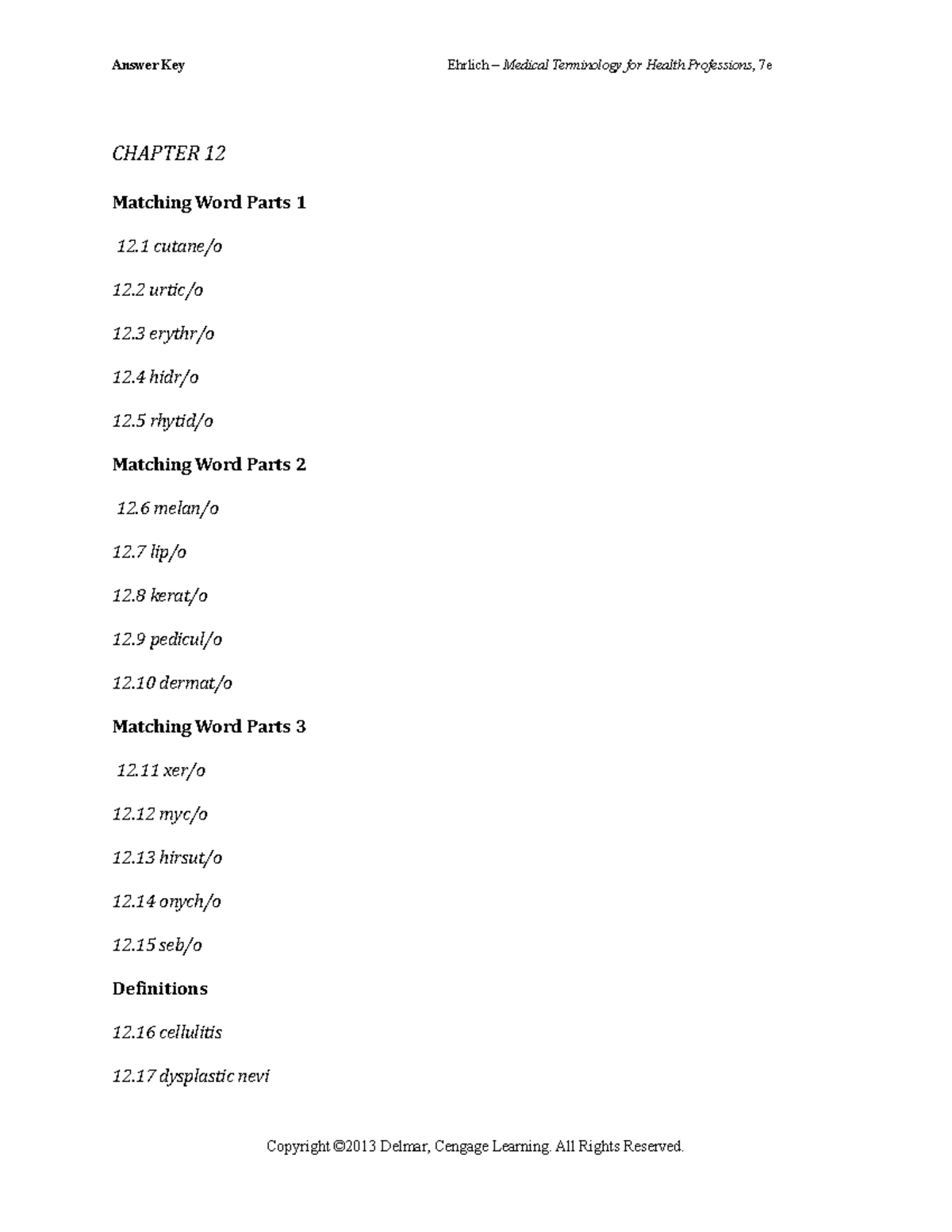 978-1-111-54327-3 Chptr 12 - CHAPTER 12 Matching Word Parts 1 12 cutane ...