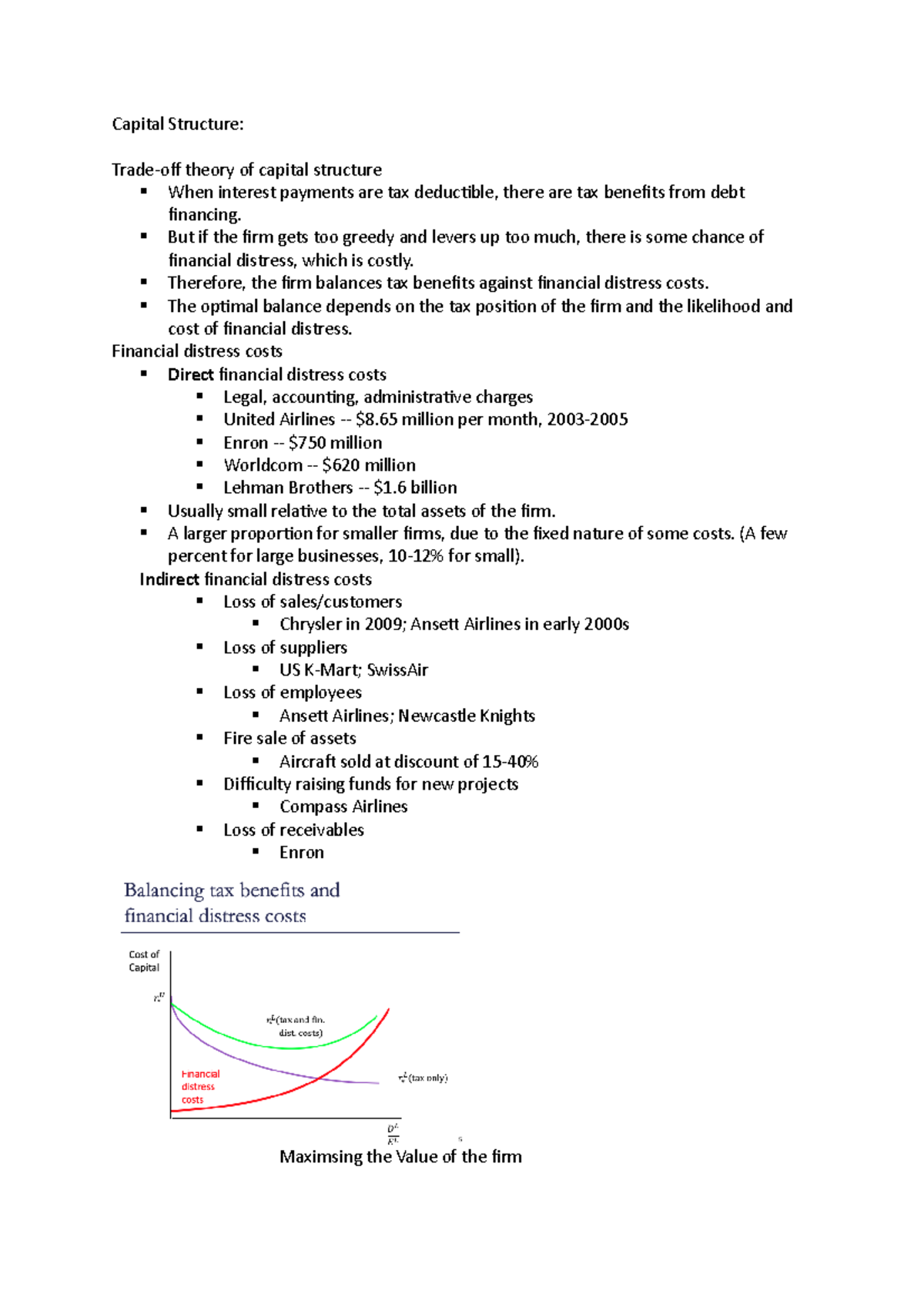 Capital Structure - Capital Structure: Trade-off Theory Of Capital ...