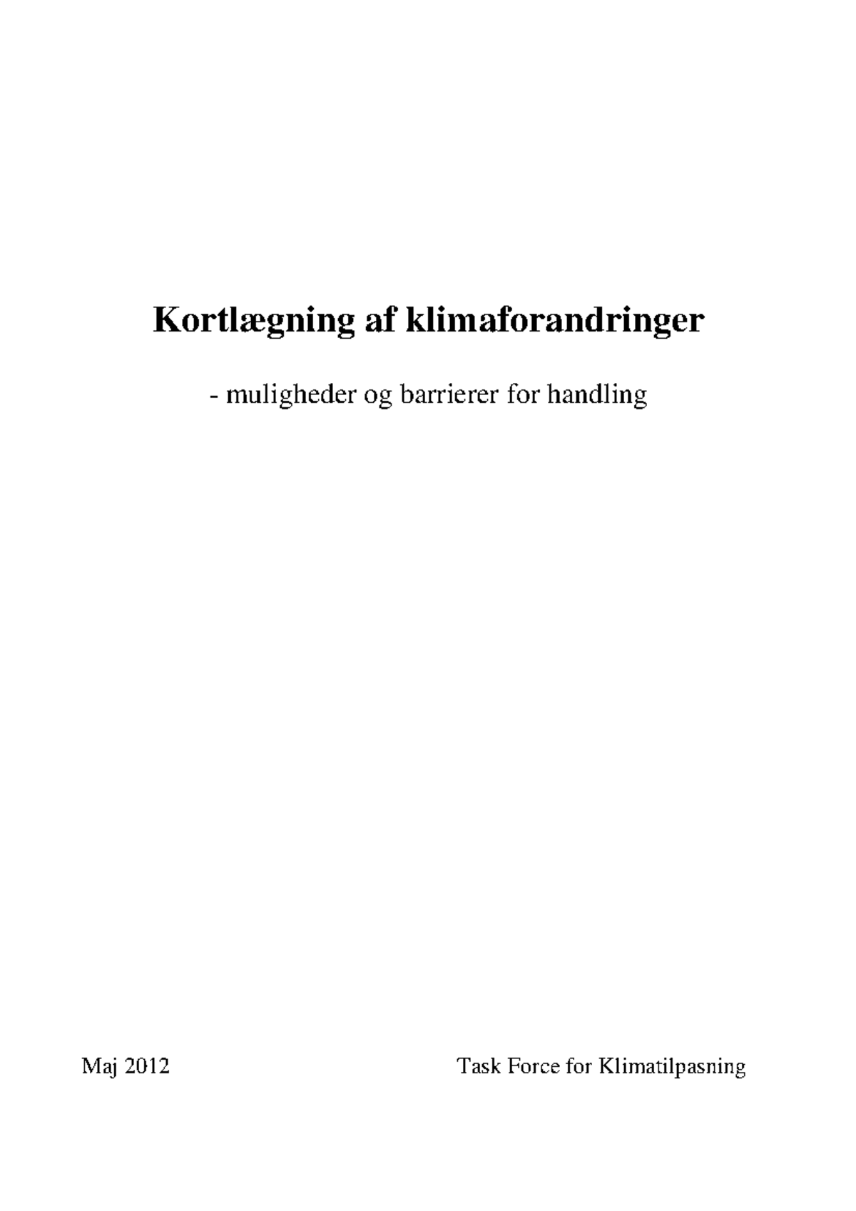 Kortl Gning Af Klimaforandringer - Kortlægning Af Klimaforandringer ...