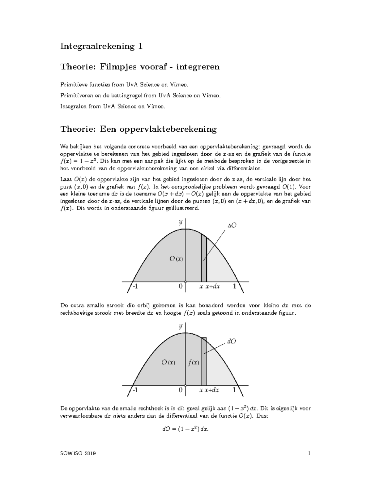 Integraalrekening 1 Van Canvas - Integraalrekening 1 Theorie: Filmpjes ...