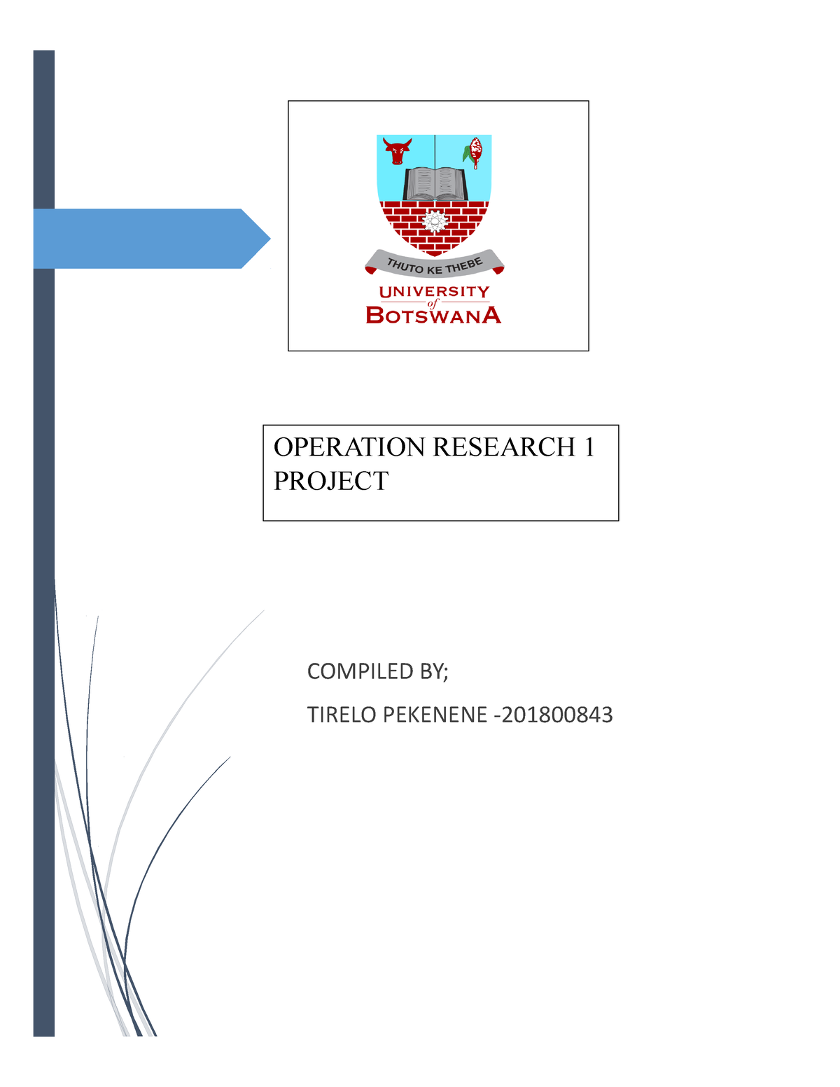 operations research project report