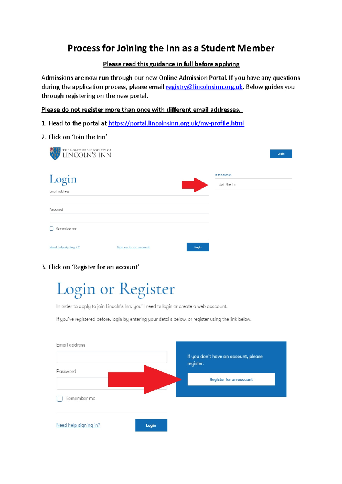 2022 Guidance for Joining the Inn as a Student Member - Process for ...