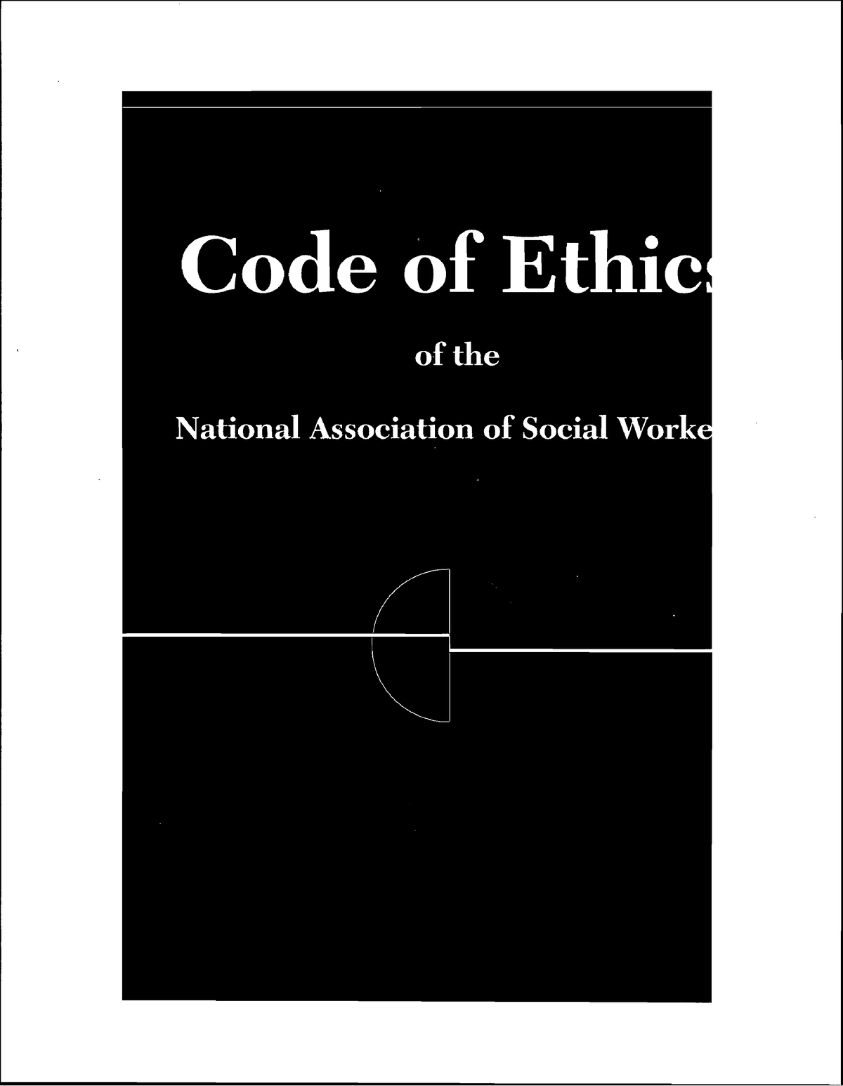 NASW Code of Ethics 1999 social work Studocu