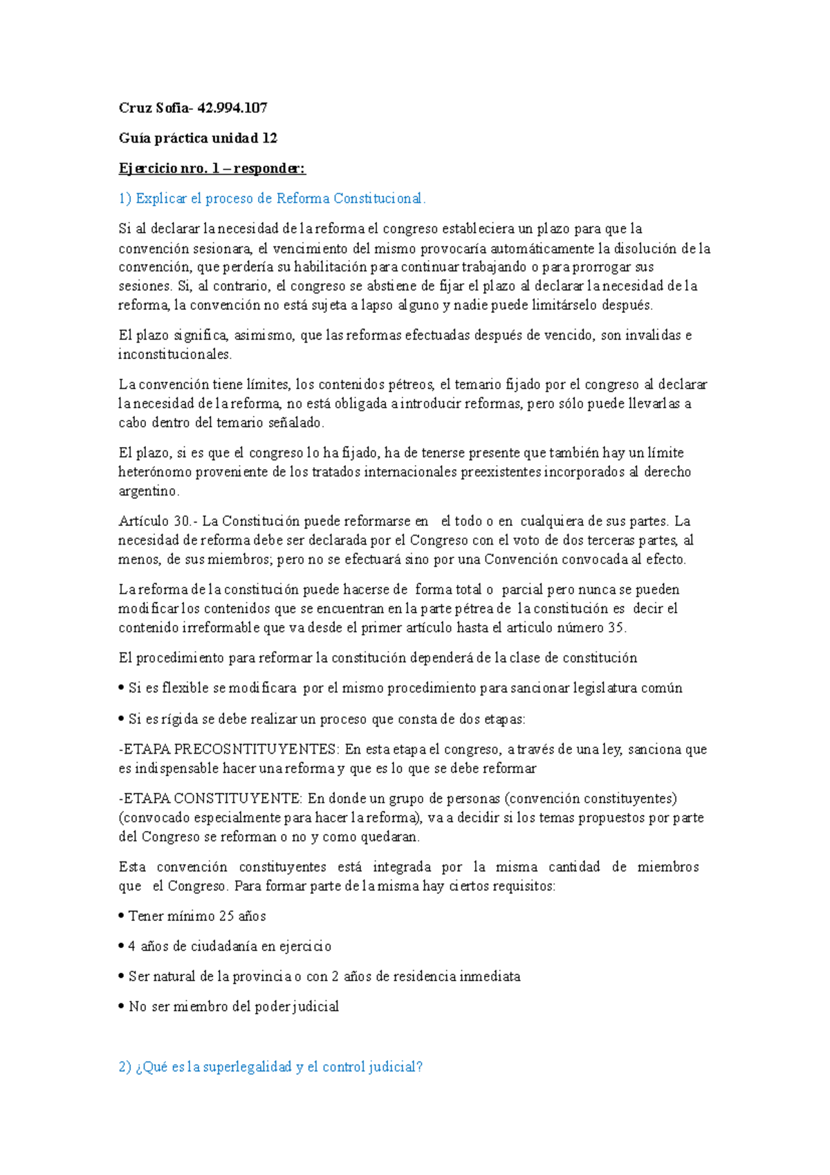 Derecho publico clase 12 universidad nacional de la matanza UBA