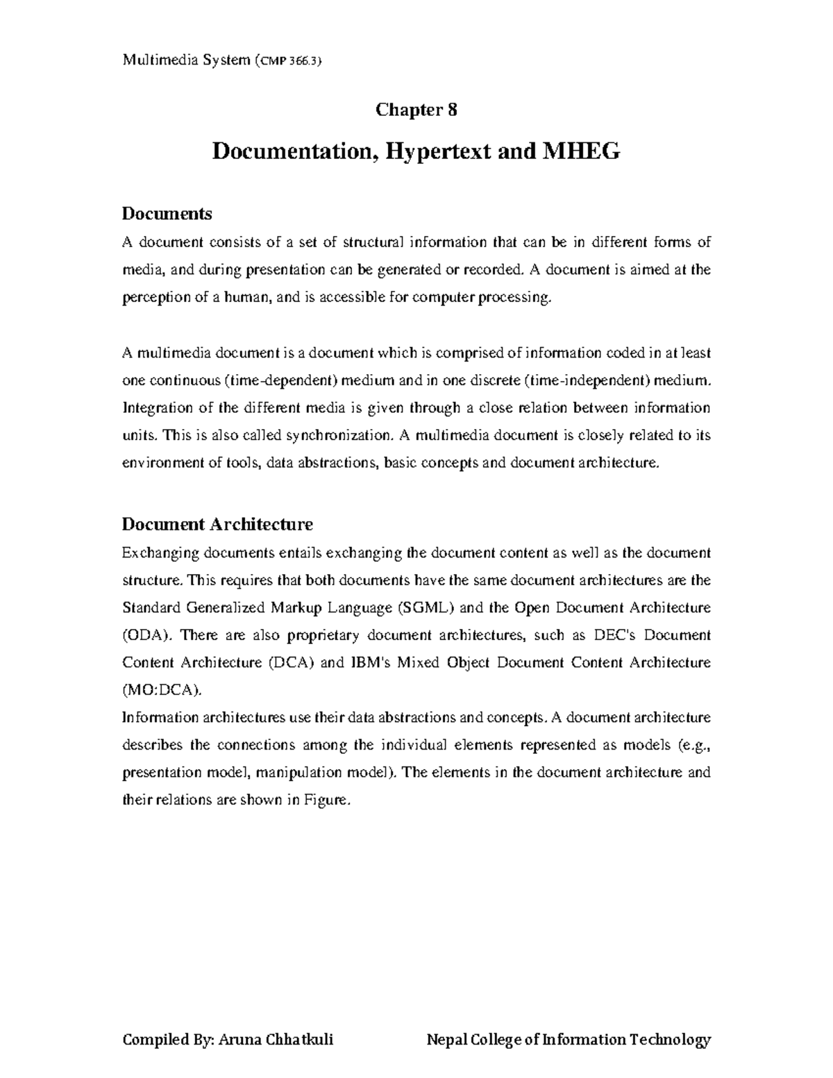 Chapter-8-Documentation, Hypertext and MHEG pdf - Chapter 8 ...