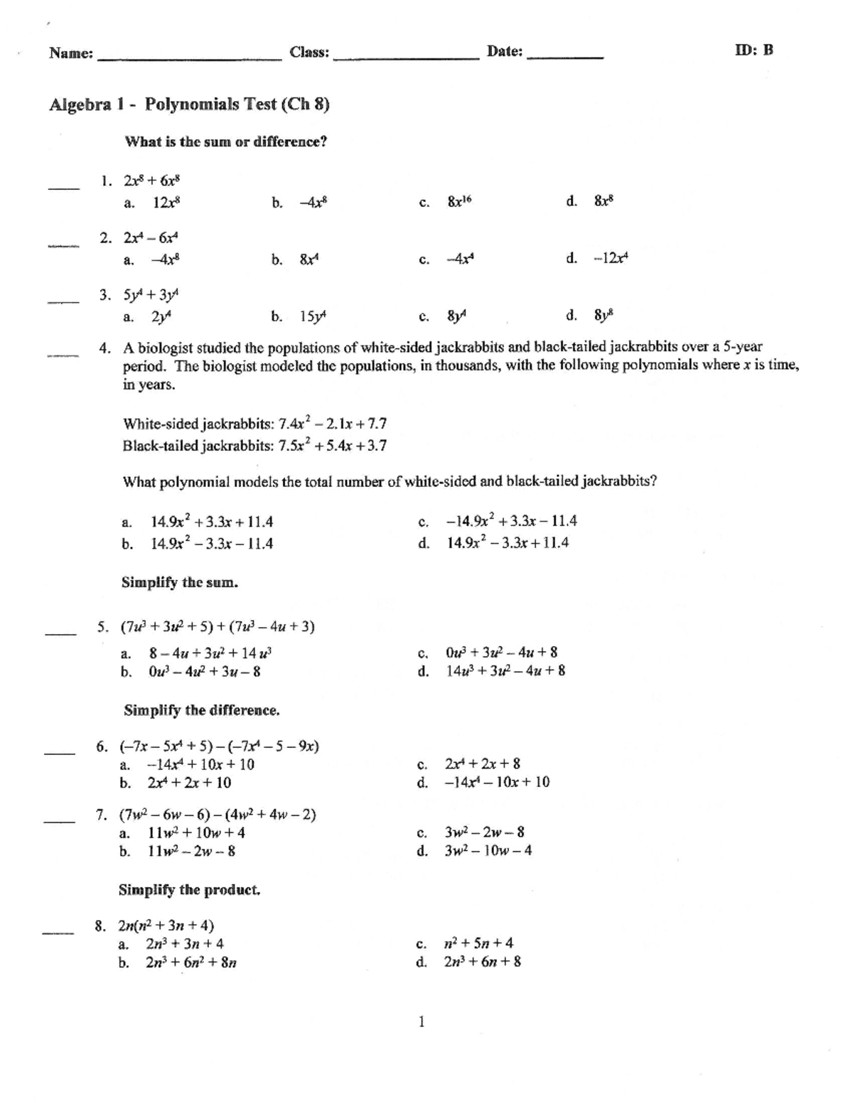 Factoring Test Review B - MATA31 - Studocu