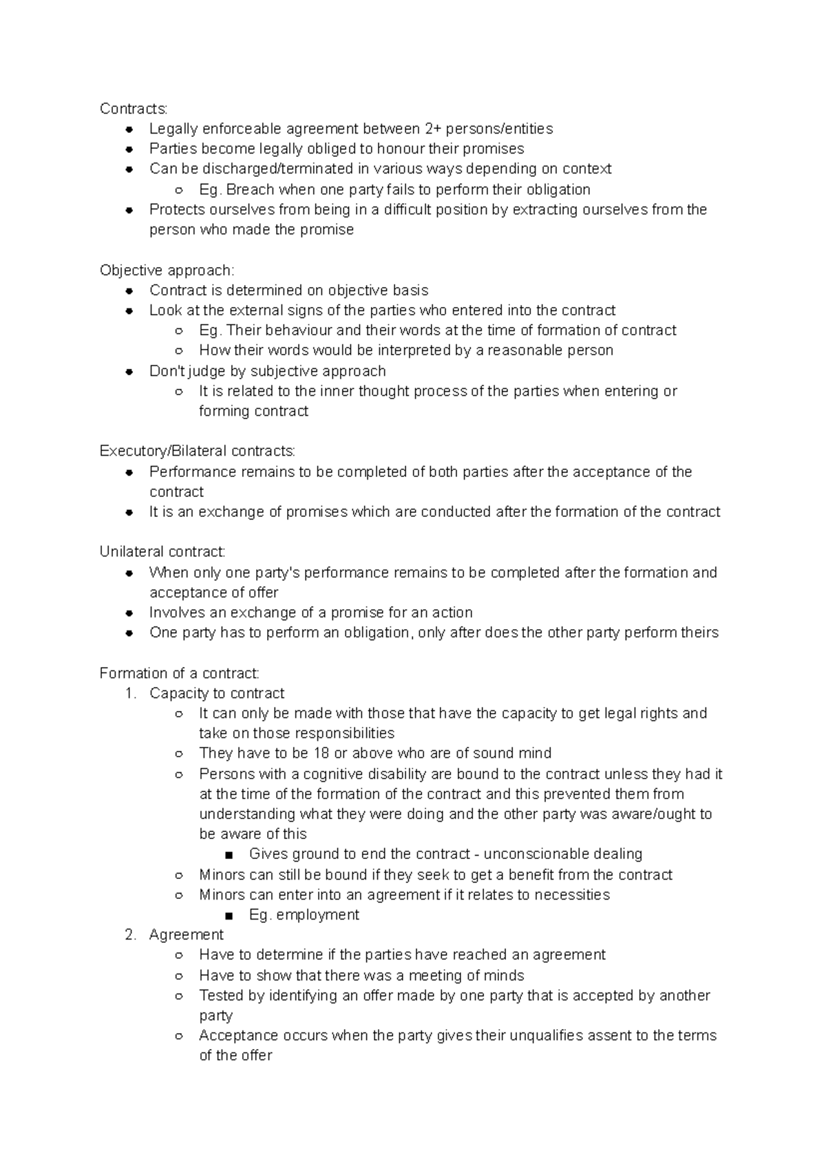 Week 4 PBL: Key Concepts in Contract Law and Formation - Contracts ...