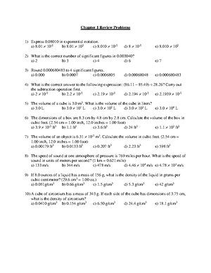 Chapter 4 Review Problems - Chapter 4 Review Problems What mass of iron ...