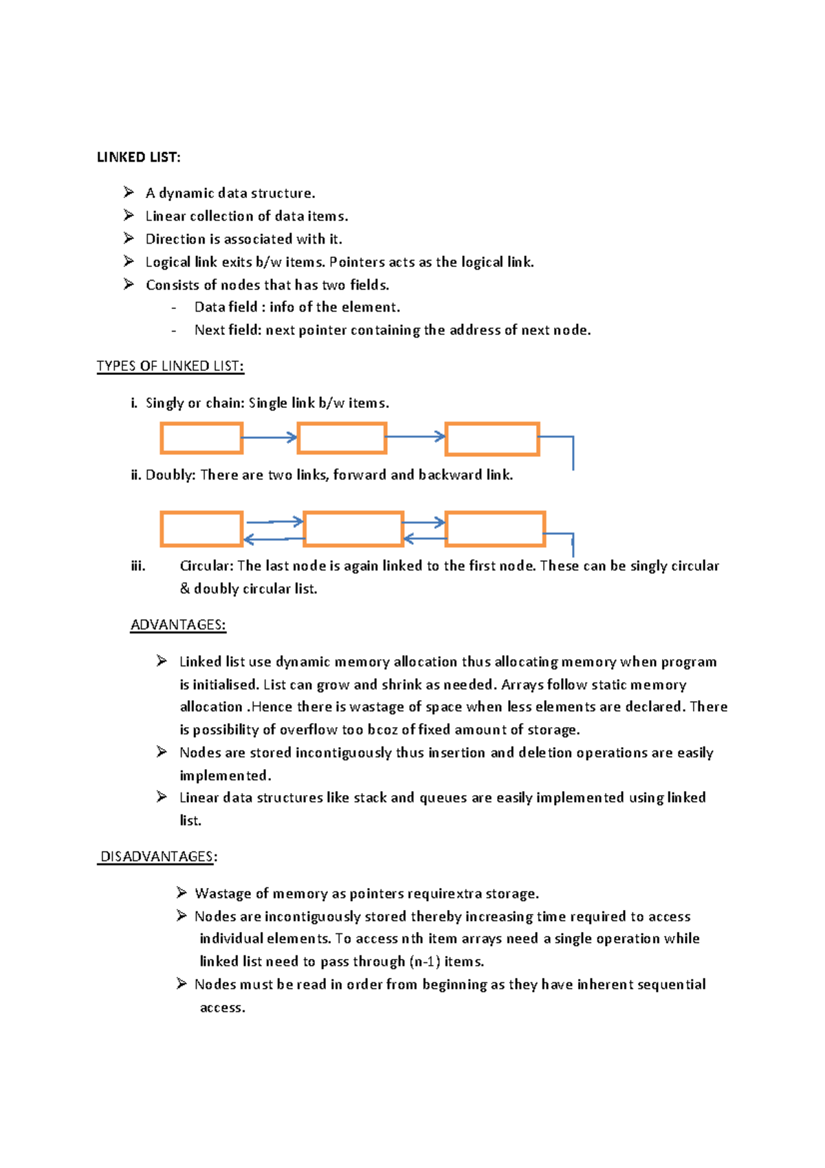 Data Structure - LINKED LIST: A dynamic data structure. Linear ...