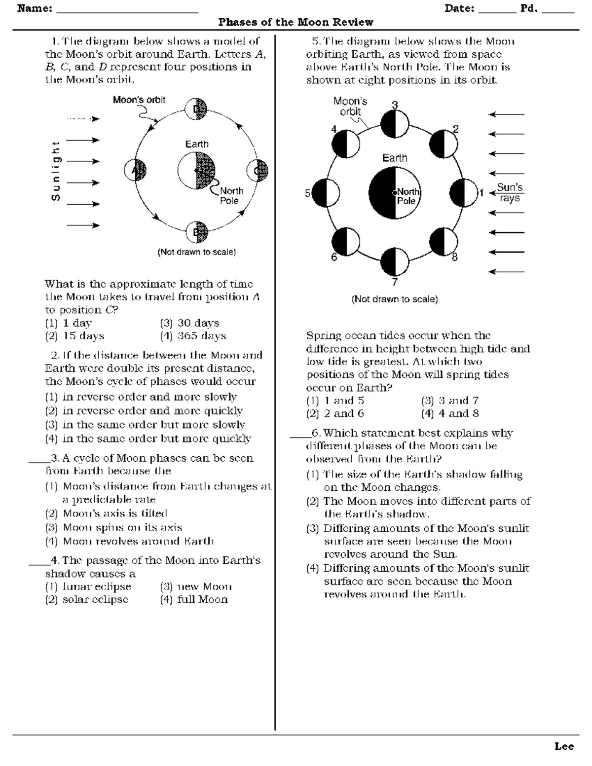 Nicolas Martinez - phase of the moon review questions - AS0024 - Studocu