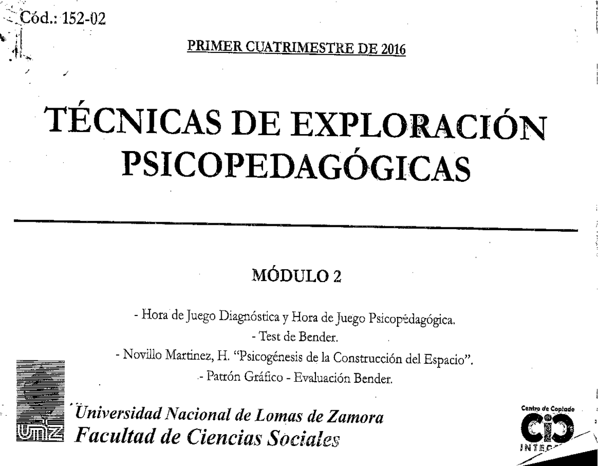 Técnicas De Exploración Psicopedagógicas - Módulo 2 - Técnicas De ...