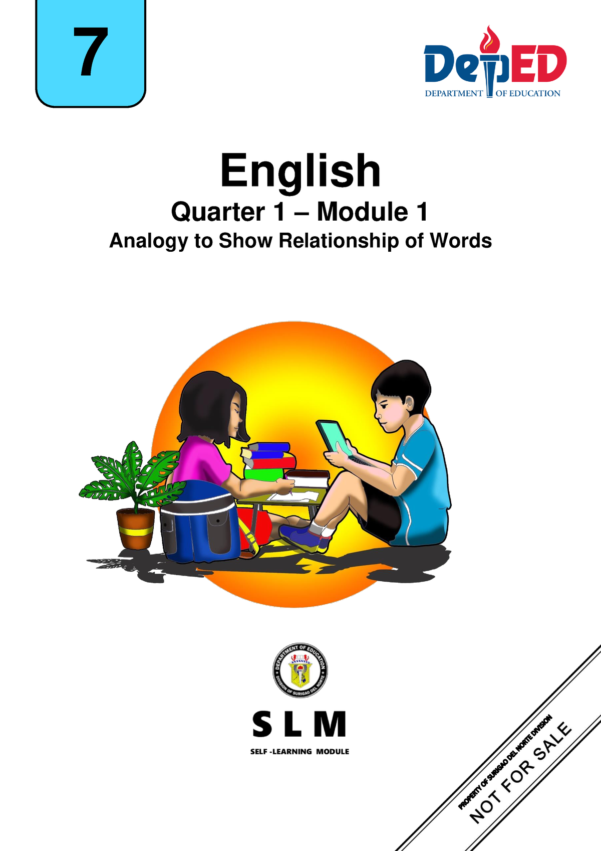 B Eng 7 Q1m1 Learner Copy English Quarter 1 Module 1 Analogy To Show Relationship Of Words 7 7497