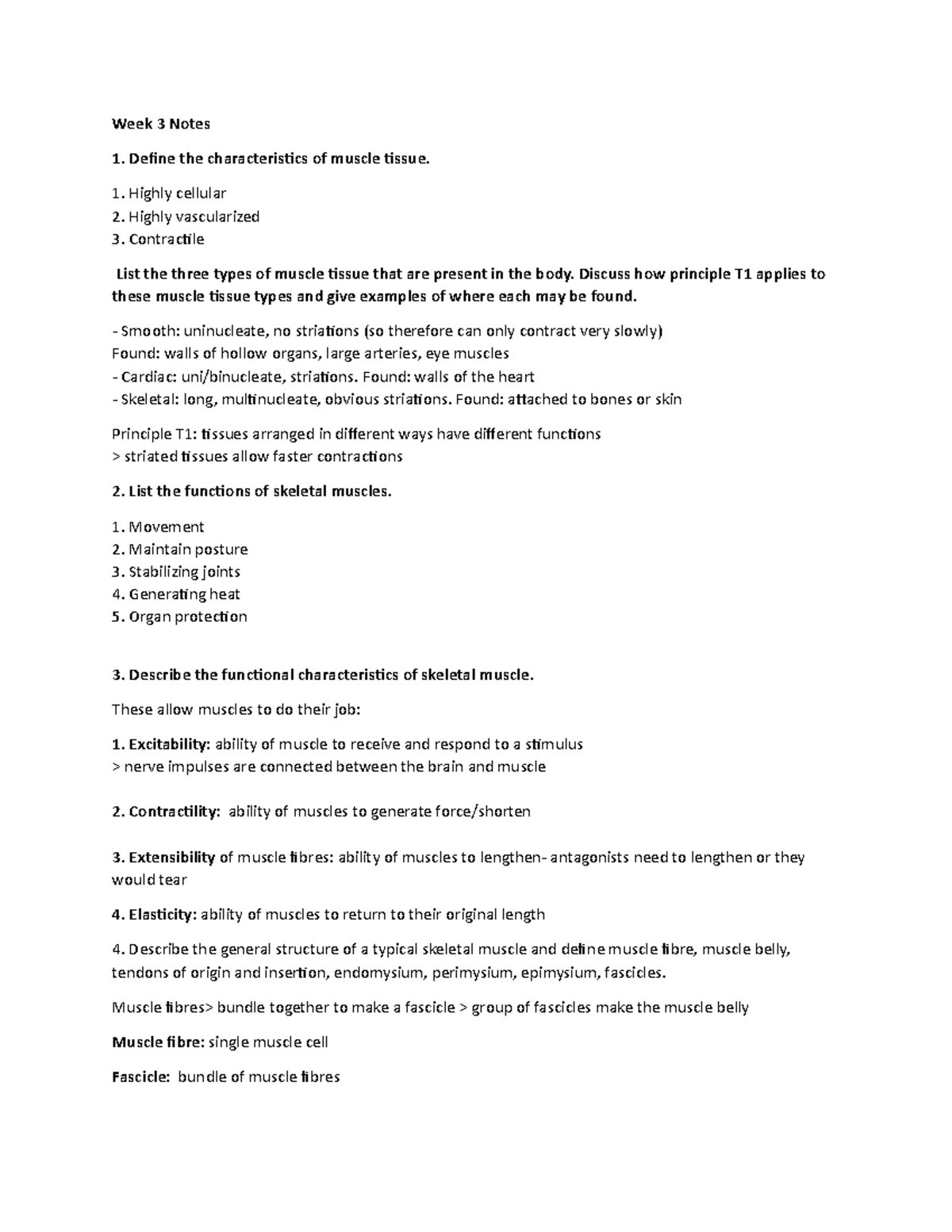 Week 3 Notes - Week 3 Learning Objectives and Summary - Week 3 Notes ...
