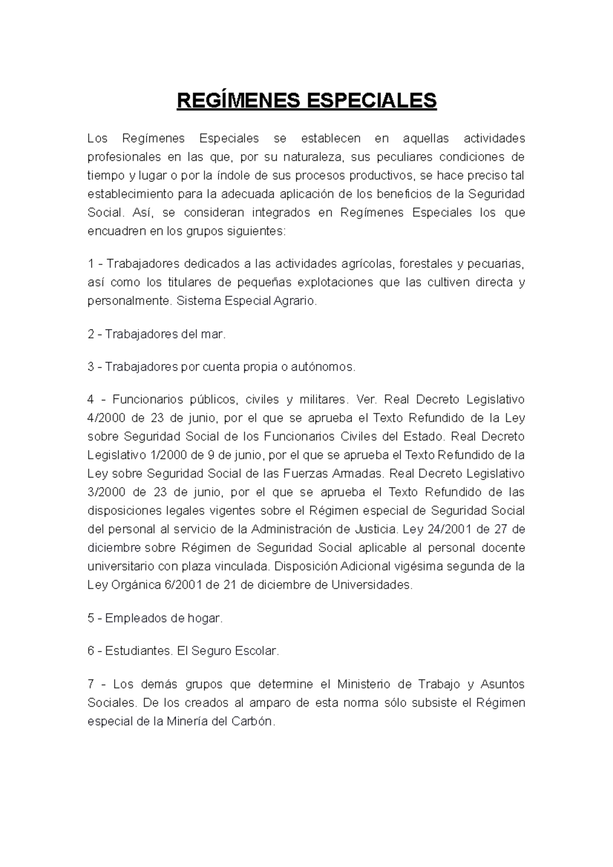 Regimenes Especiales 2023 - REGÍMENES ESPECIALES Los Regímenes ...