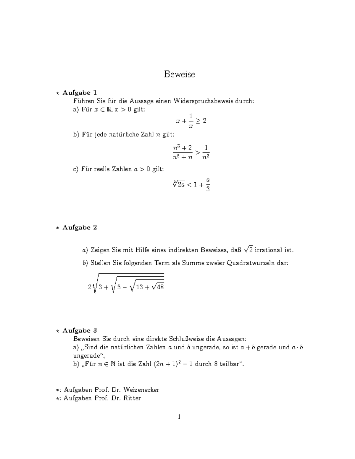 4 Beweise Hohere Mathematik 1 Hochschule Karlsruhe Studocu