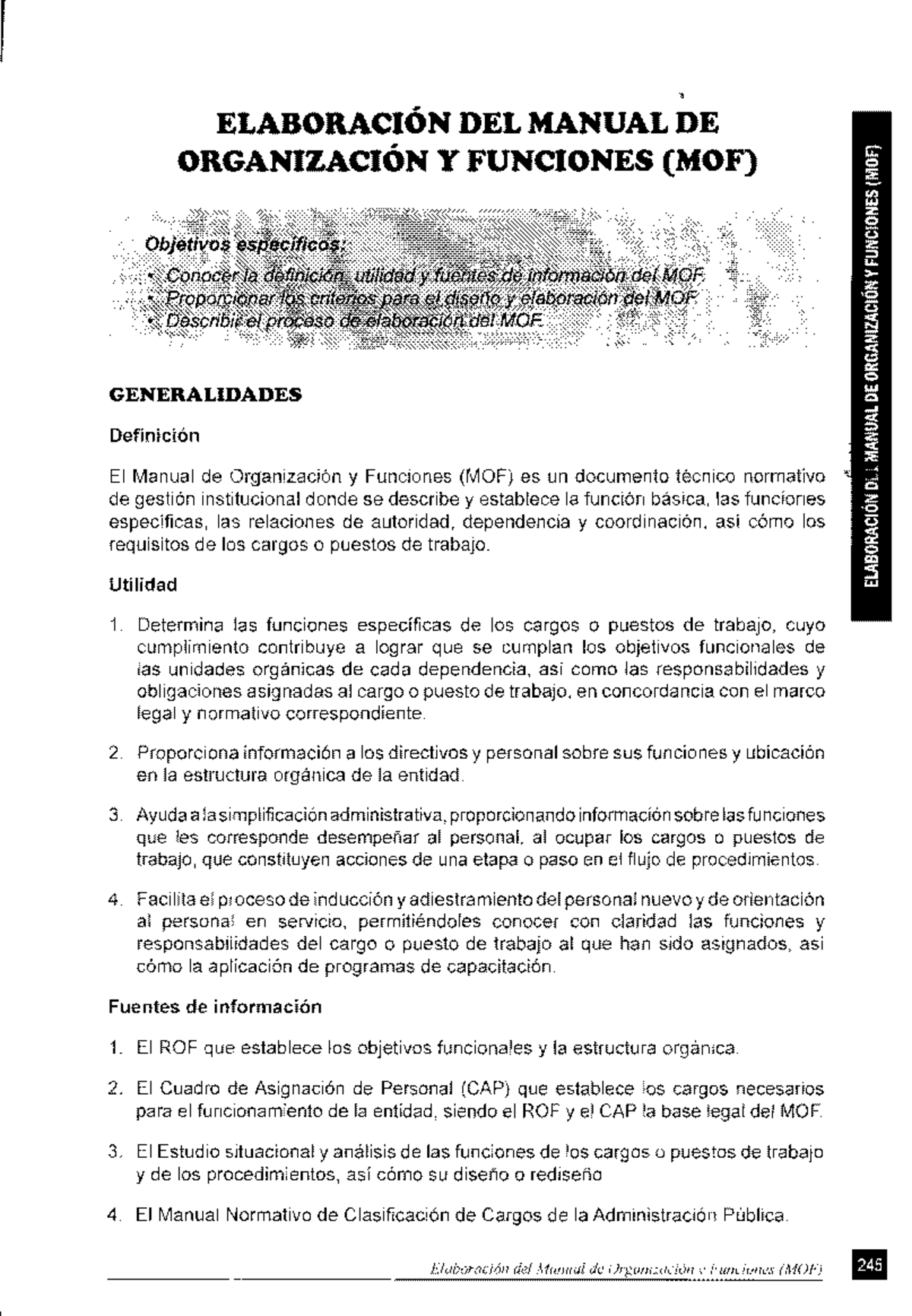 Elaboracion DE Manual DE Organizaciones Y Funciones MOF - ELABORACiÓN ...