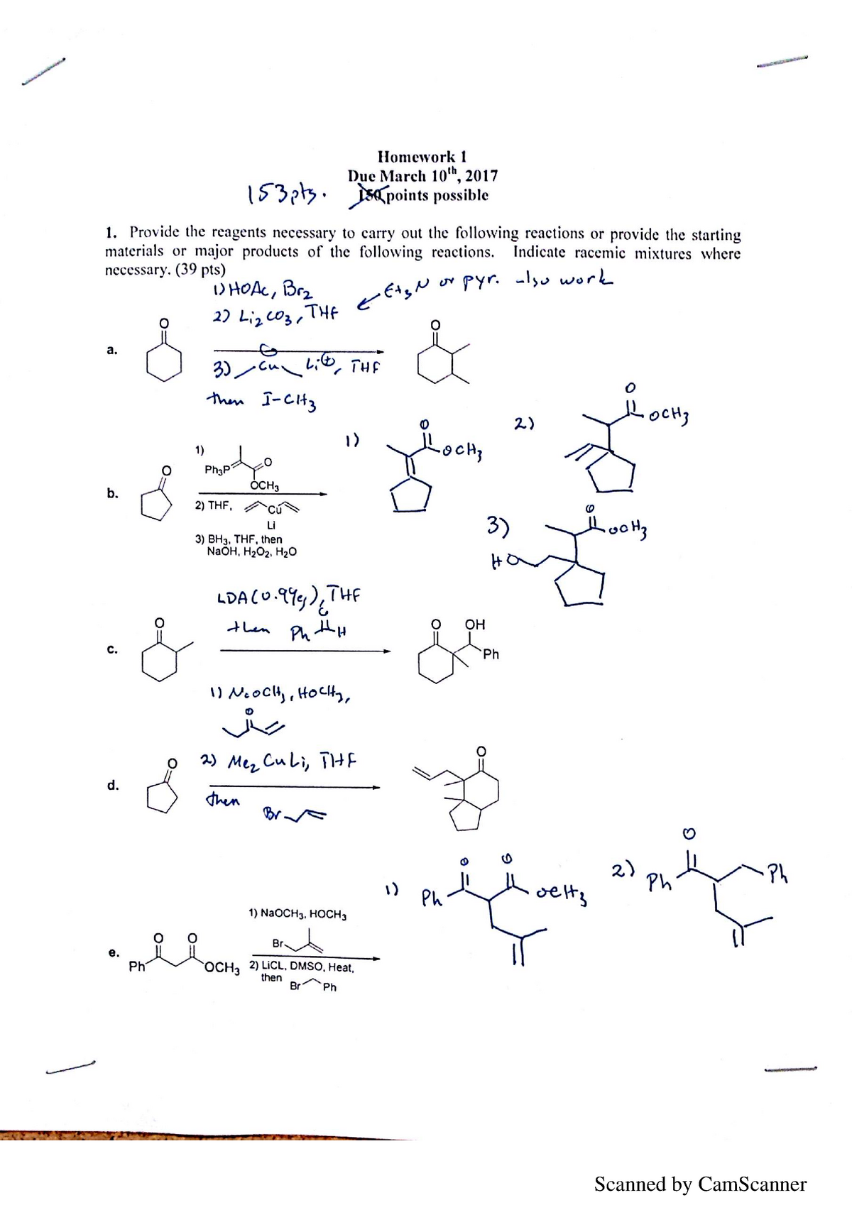 organic chemistry online homework