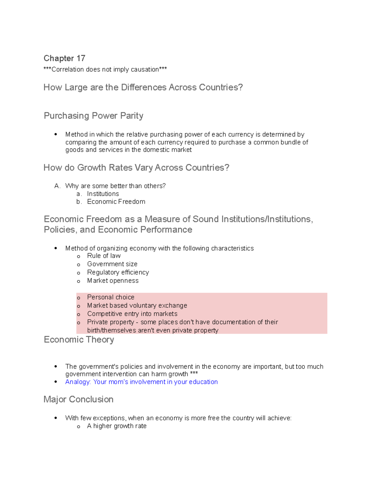 Chapter 17 Notes Economics - Chapter 17 Does Not Imply How Large Are ...