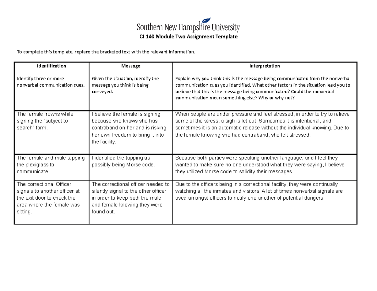 CJ 140 Module Two Assignment - Identification Identify three or more ...