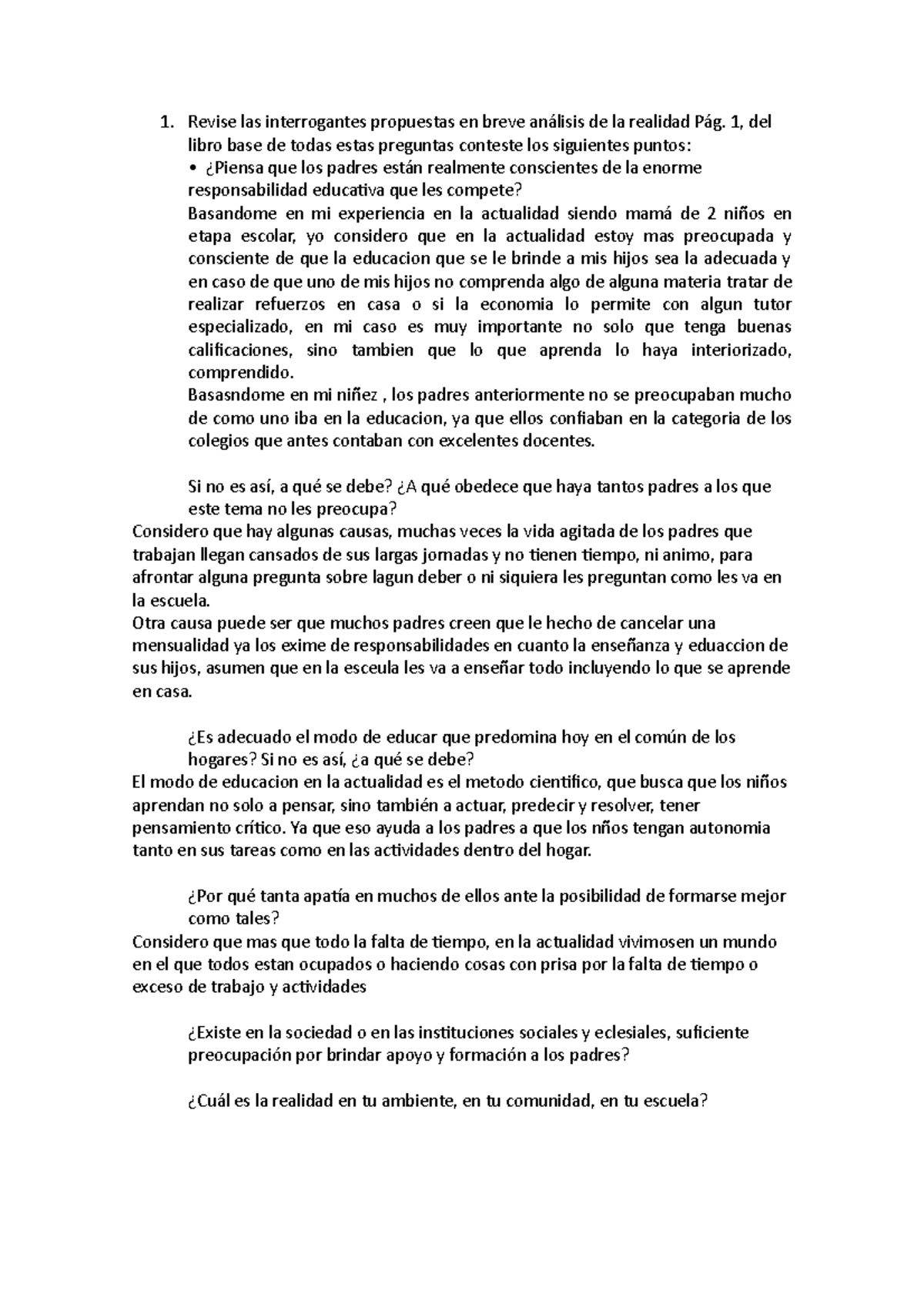 Actividad 1 FE - Revise las interrogantes propuestas en breve análisis ...