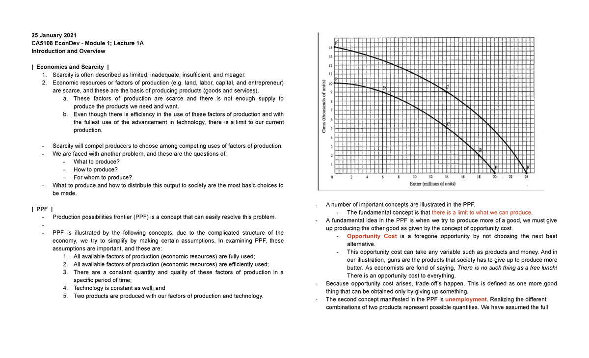 CA5108 Econ Dev - Lecture 01 - 25 January 2021 CA5108 EconDev - Module ...