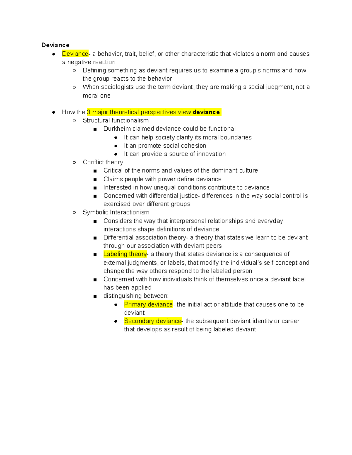 Sociology Deviance - Deviance Deviance- A Behavior, Trait, Belief, Or ...