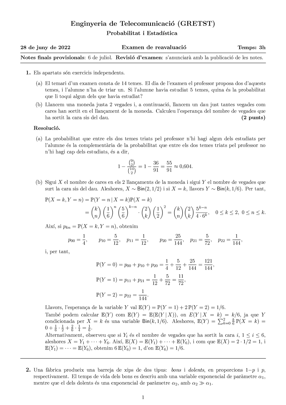 2122-reaval-sol - Examen De Señales Y Sistemas Resuelto 22-23 ...