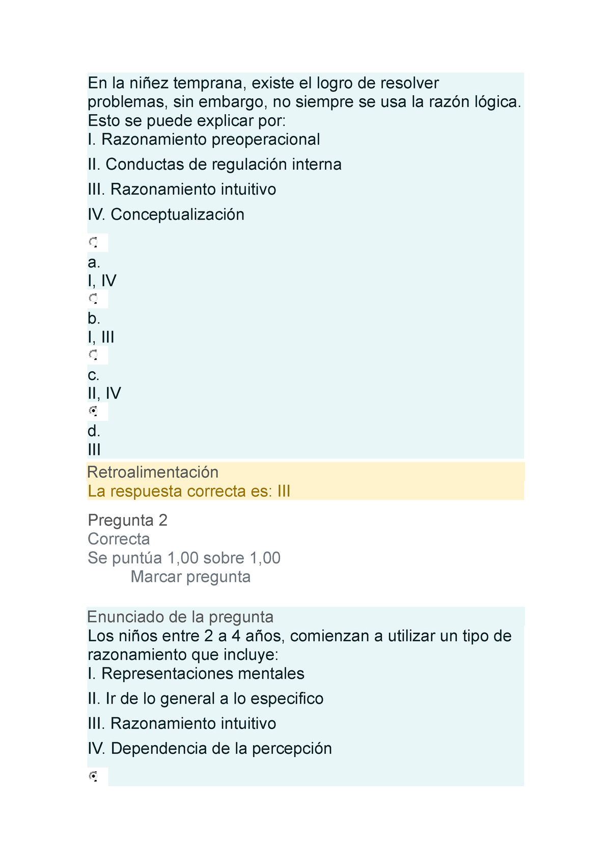 Examen Psicología DEL Desarrollo - En La Niñez Temprana, Existe El ...