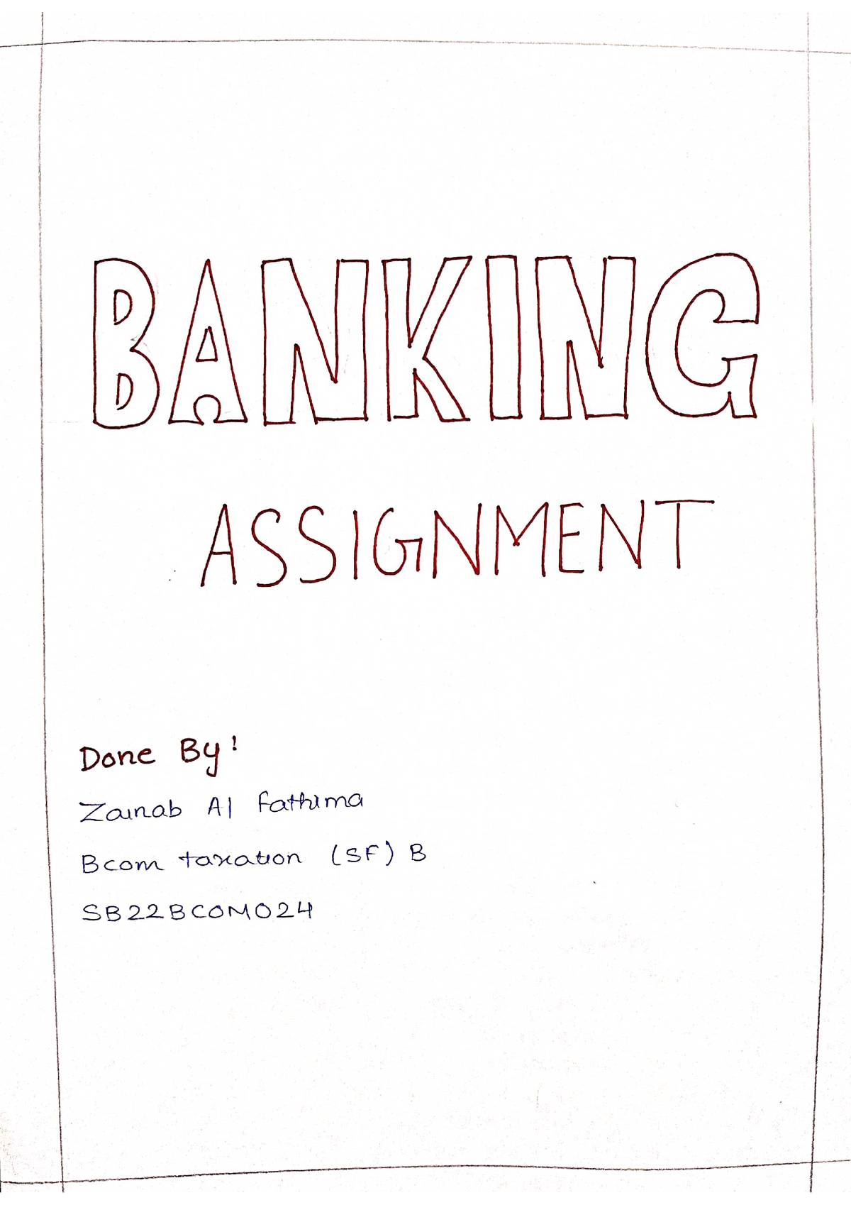 what is bank assignment