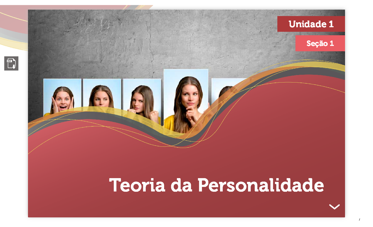 Webaula Teoriadapersonalidade - Unidade 1 Seção 1 Teoria Da ...