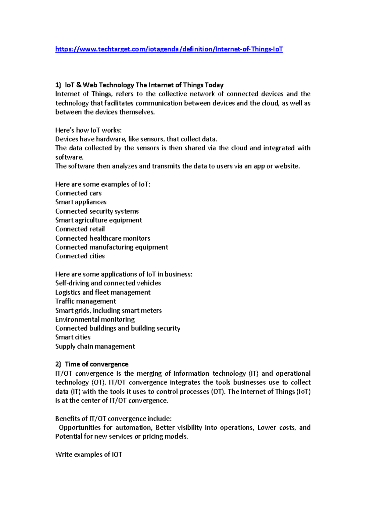 Unit 1 - about IOT - techtarget/iotagenda/definition/Internet-of-Things ...