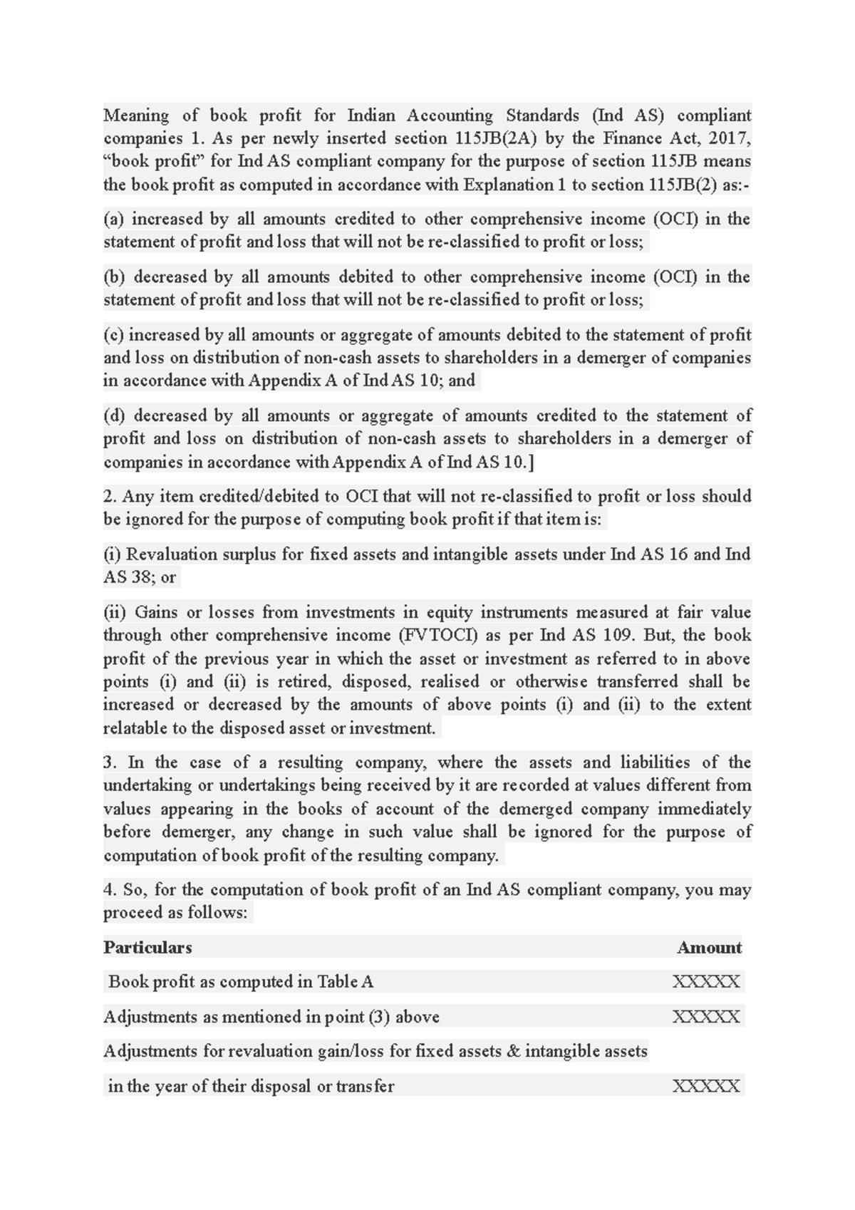 Mat Meaning of book profit for Indian Accounting Standards (Ind AS