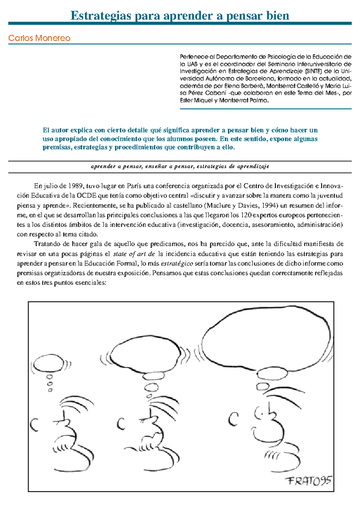 Aprender a Pensar - Estrategias - SQ - Estrategias para aprender a ...