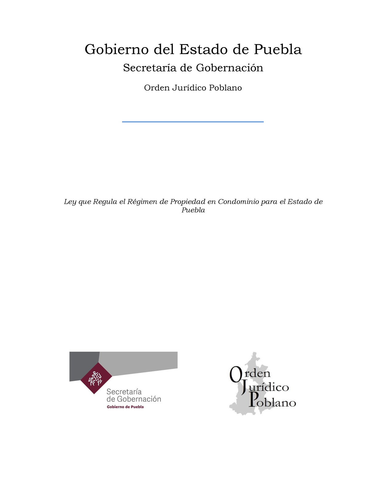 Ley Que Regula El Regimen De Propiedad En Condominio Para El Estado De Puebla 7ene2021 0943
