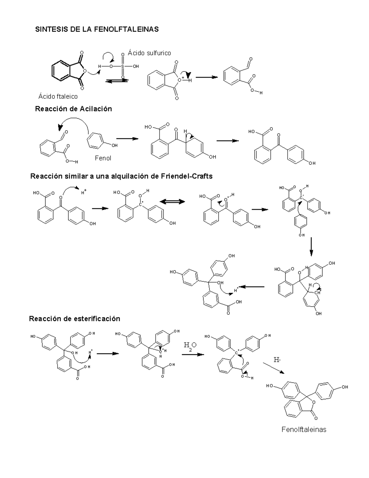 Mecanismo De Reacción De La Fenoftaleina Y Fluoresceina Producida En El ...