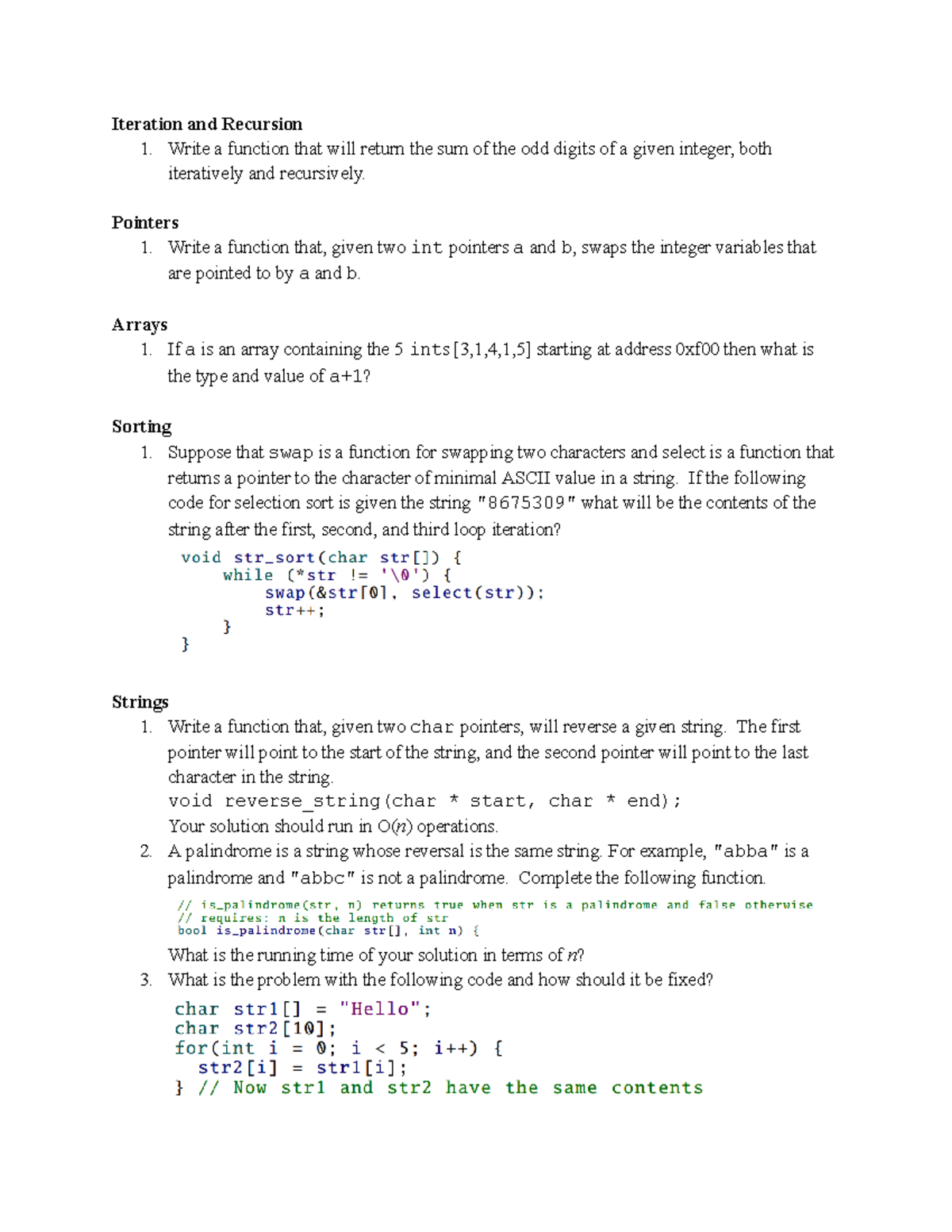 COMP-1410 Practice Questions - Iteration and Recursion 1. Write a ...