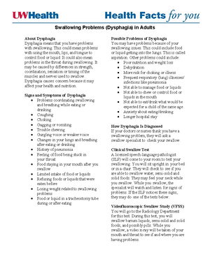Dysphagiaand Diets - Lecture notes 6-7 - Warning: TT: undefined ...