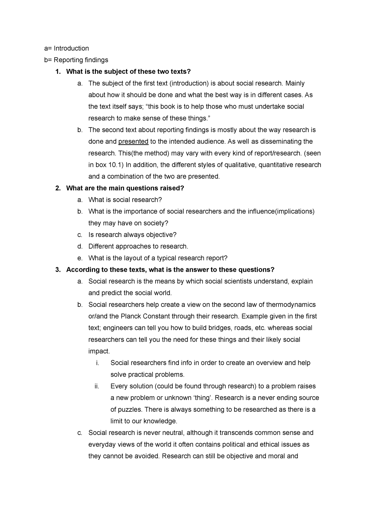 Assignment 1 - A= Introduction B= Reporting Findings 1. What Is The ...