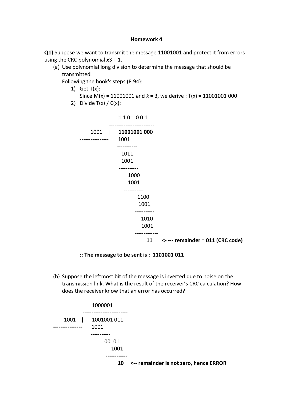 Nanopdf Homework 4 Q1 Suppose We Want To Transmit The Message 