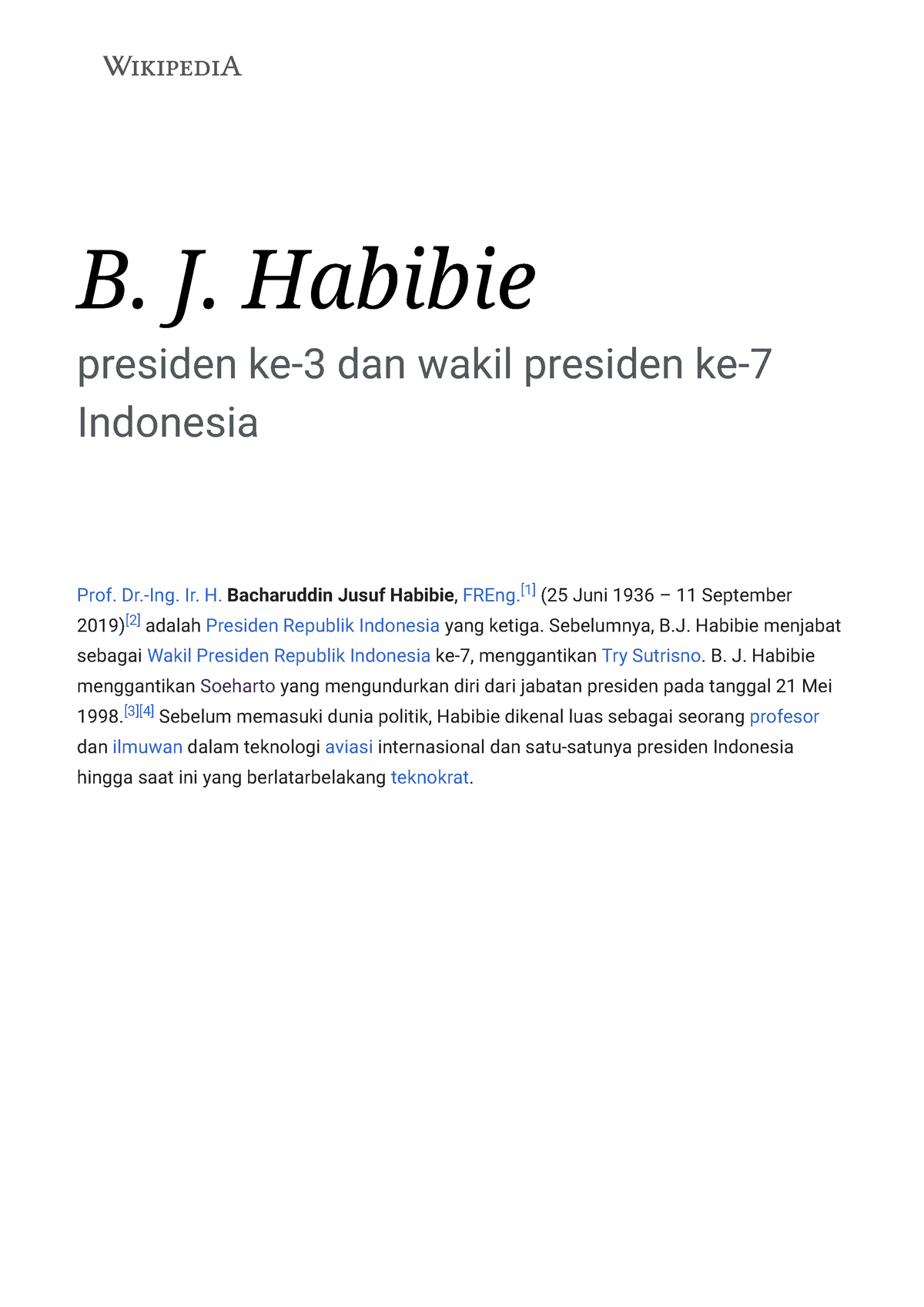 Bj Habibie - Cari B. J. Habibie Presiden Ke-3 Dan Wakil Presiden Ke ...