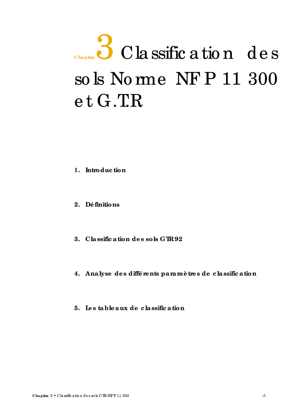 Classification Des Sols Gtr Cours Routes Procedes Generaux De Construction C Ha Pitre 3 • C La 9836