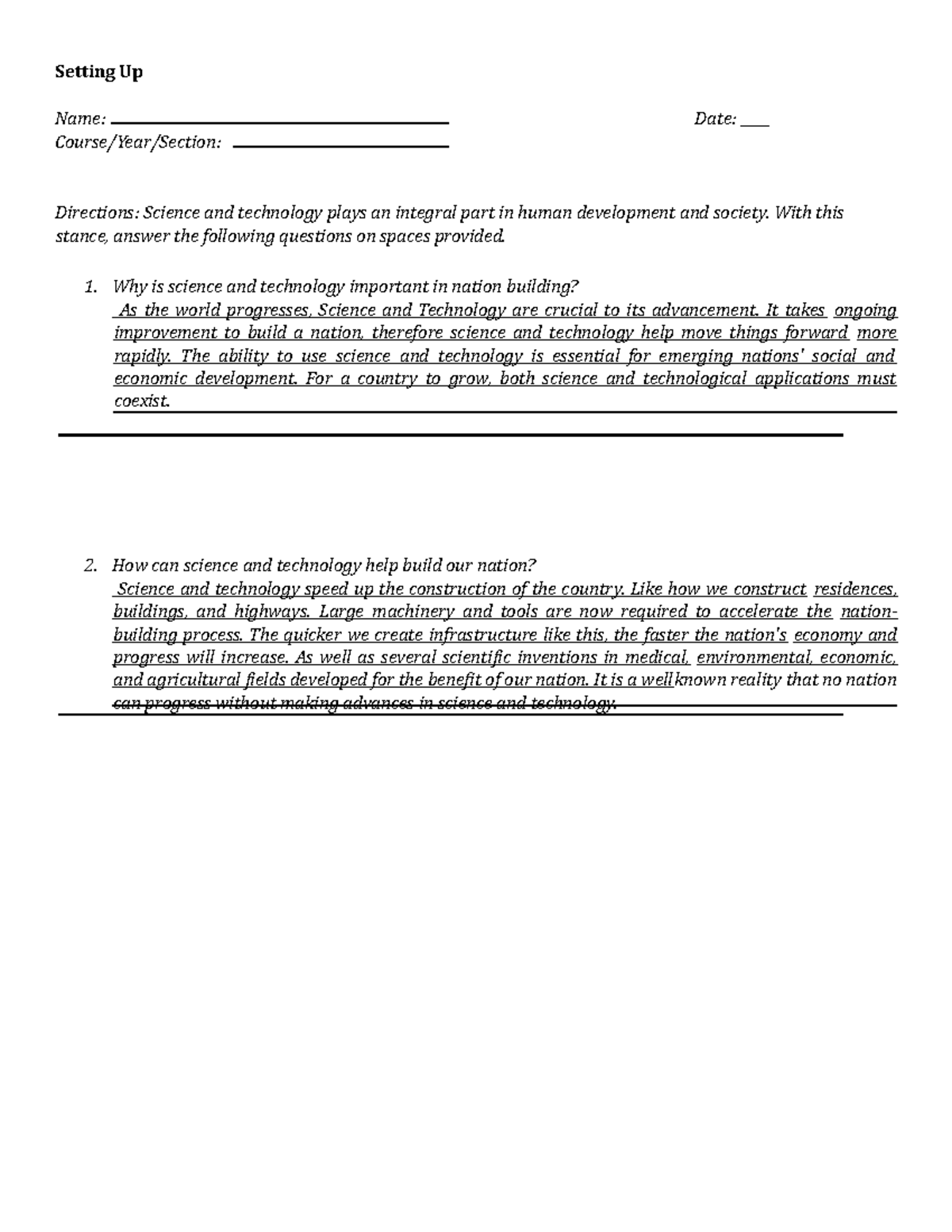 Ge7 Unit 3 Science Technology And Society Activities With Answers And Sample Questions Ge7 Unit 3 Science Technology And Society Activities With Answers And Sample Questions