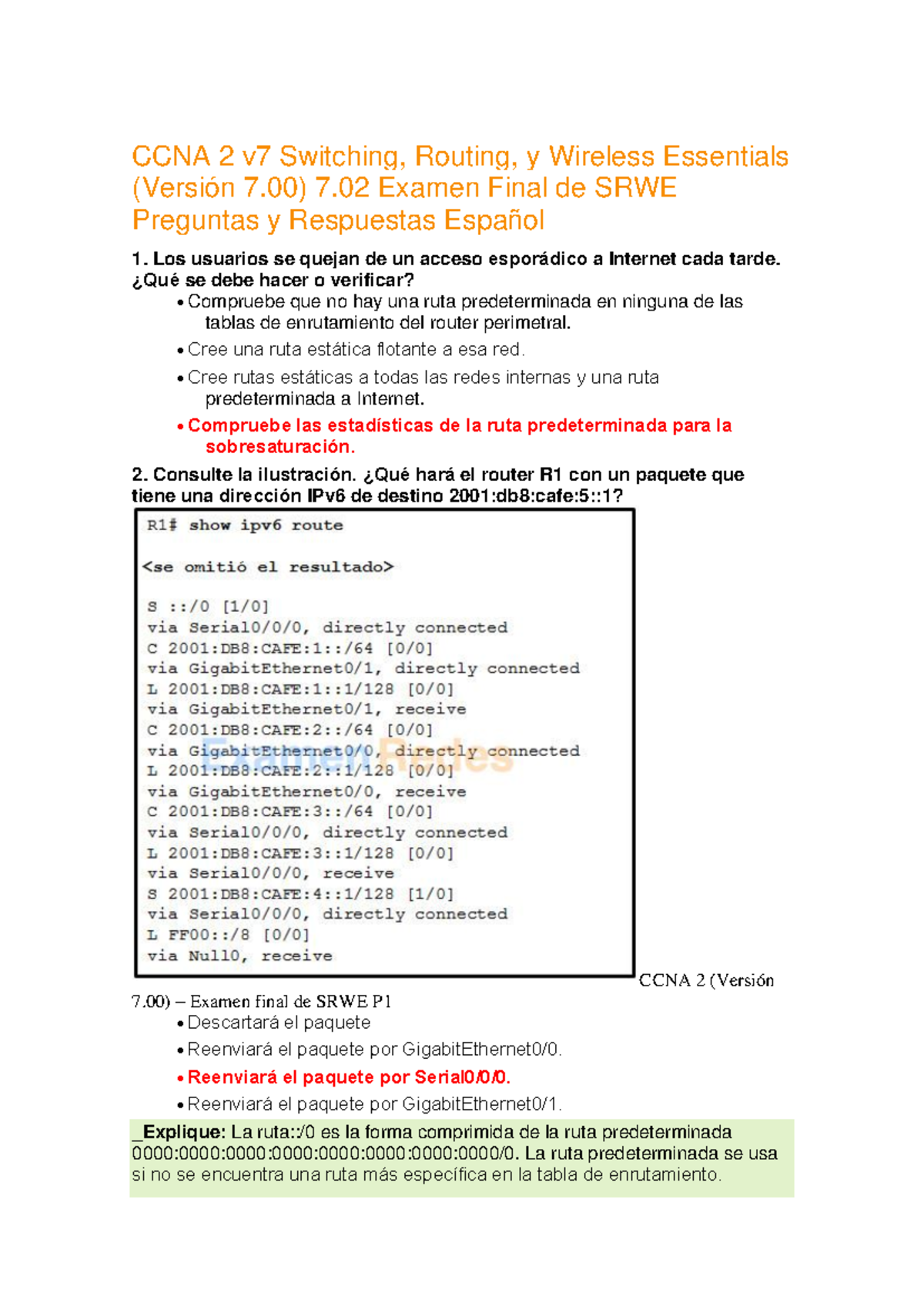CCNA 2 v7 Switching - CCNA 2 v7 Switching, Routing, y Wireless Essentials (Versión 7) 7 Examen ...