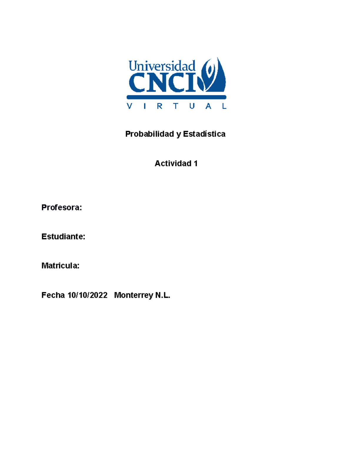 Probabilidad Y Estadistica Actividad 1 - Probabilidad Y Estadística ...