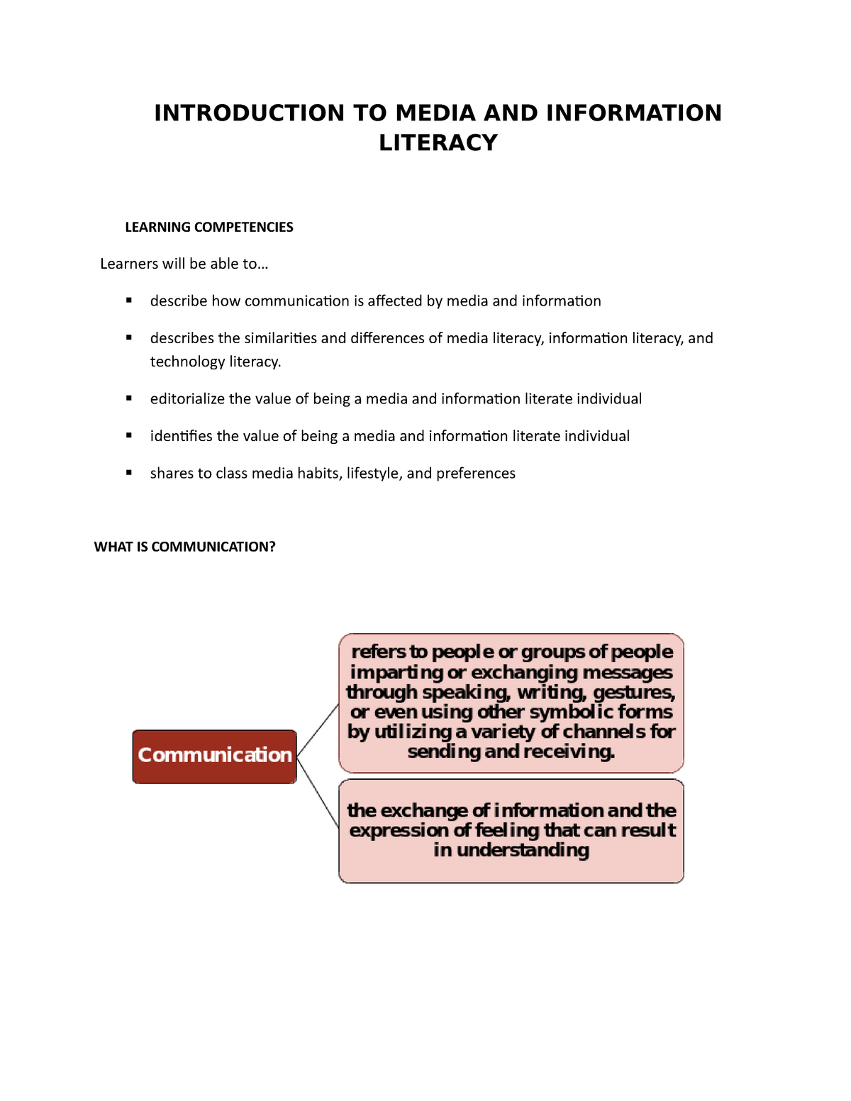 essay on media and information literacy